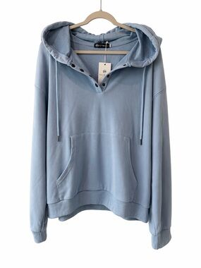 Women’s Plus Size Ezymall XXL Light Blue Crewneck Hoodie / Pullover